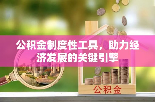鹤山公积金制度性工具，助力经济发展的关键引擎