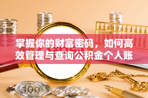 鹤山掌握你的财富密码，如何高效管理与查询公积金个人账户信息